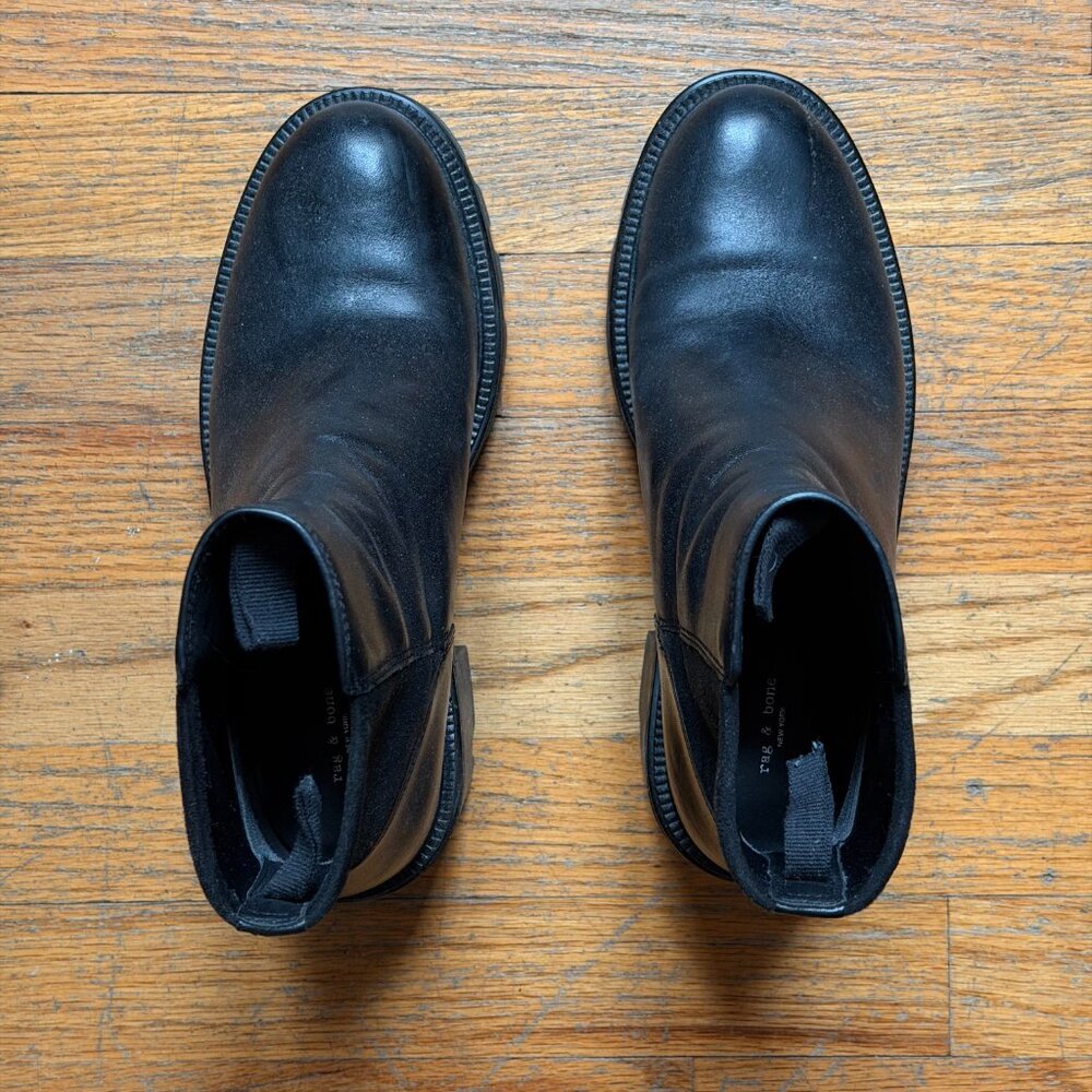 Rag & Bone: Quinn Mid Chelsea Boots, Black - Picture 3 of 12